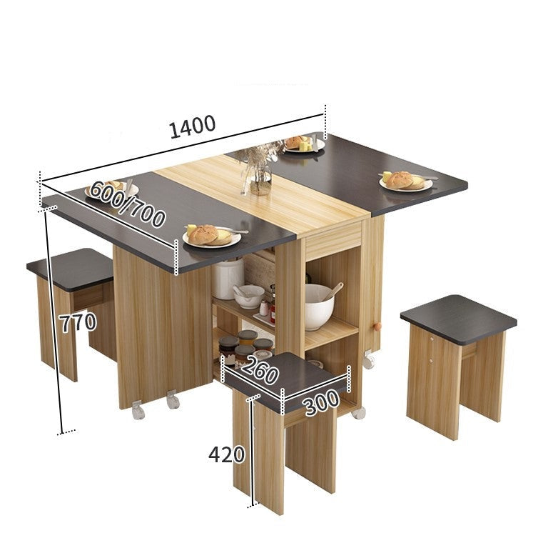 Wooden folding dining table
