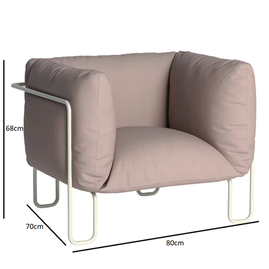 Fargo soft 80 pastel rose leather indoor sofa