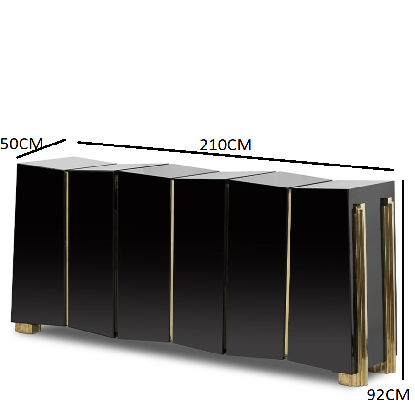 zig-zag black and gold cabinet