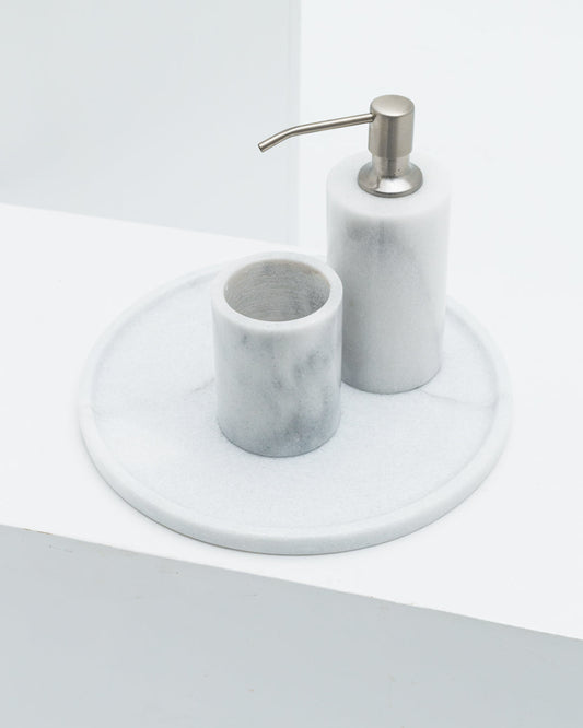 White Marble Round Platter