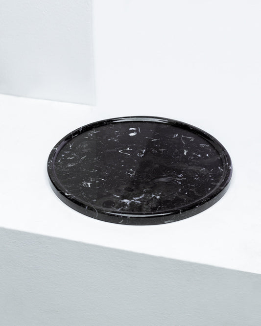 Black Marble Round Platter