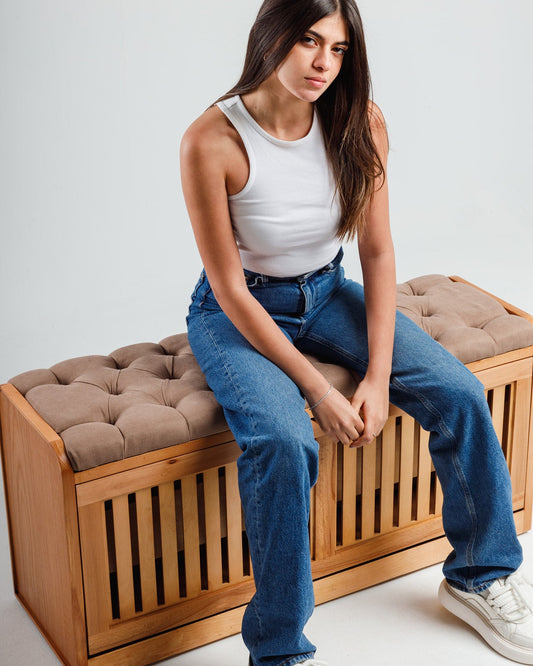 Secret Shoe Storage Bench
