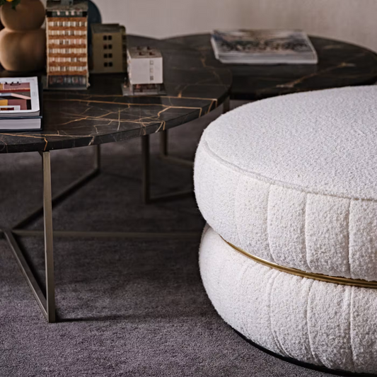 Lillo white pouf