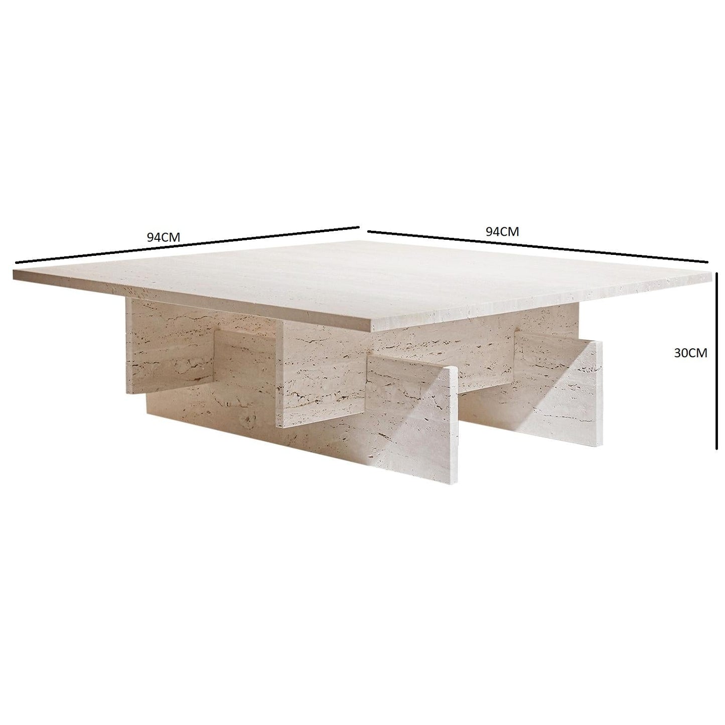 Luxury square coffee table