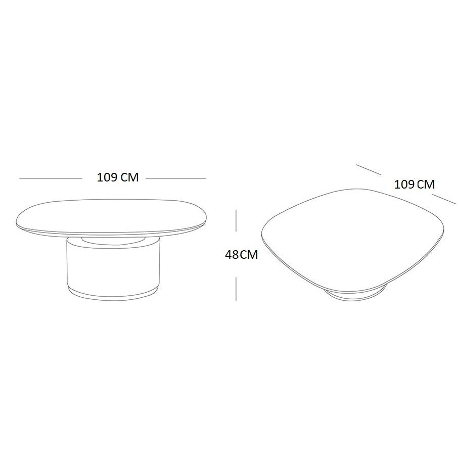 A coffee table with a luxurious modern design