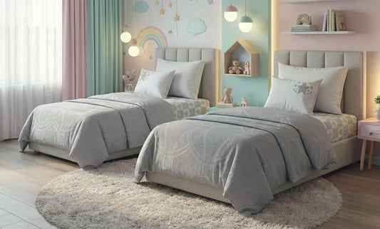 Camila single embroidered Ebro coverlet, 6 pieces