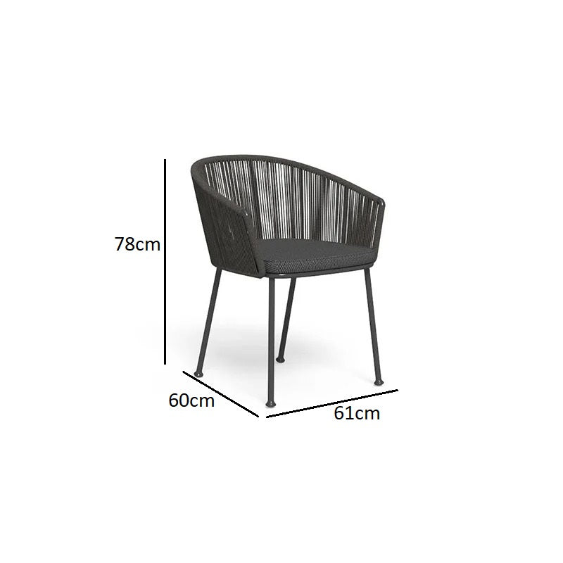 Coral Grey Metallic Outdoor Chair