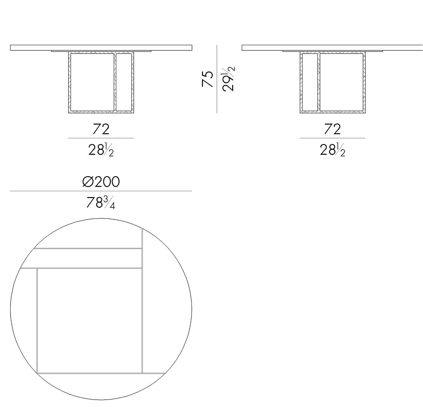 Luxury Round Metal Base Table