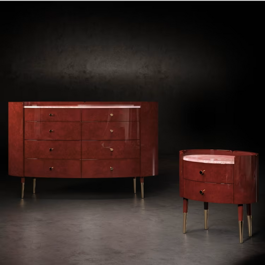 Ginestre red nightstand