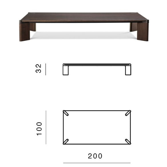 Eighties square coffee table