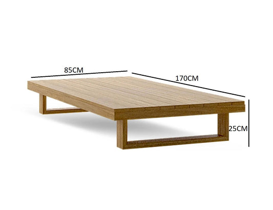 wooden outdoor coffee table