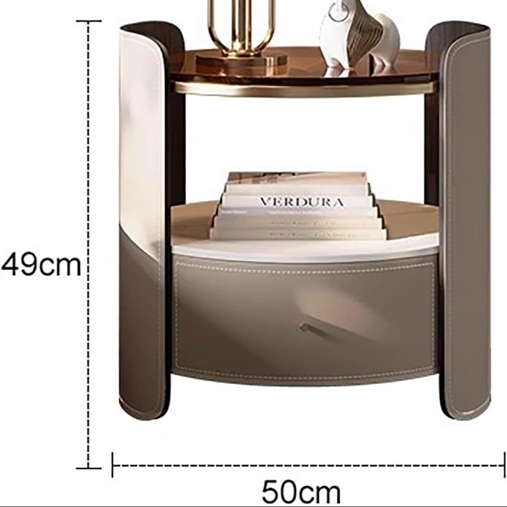 Luxury round nightstand