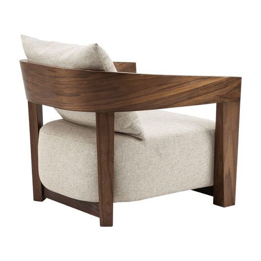 CH-13 LOUNGE CHAIR - Light Green & Brown