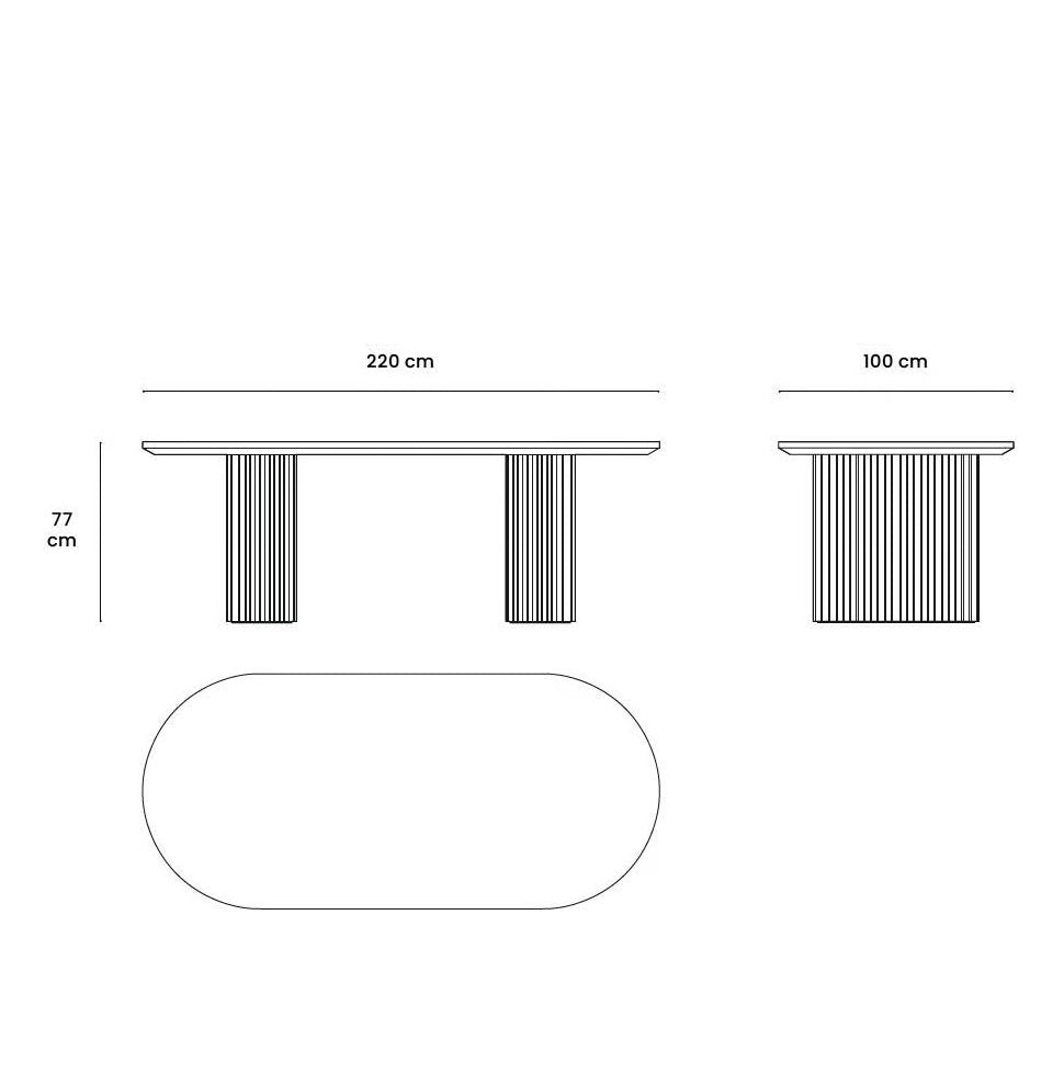 Basalto natural ash table