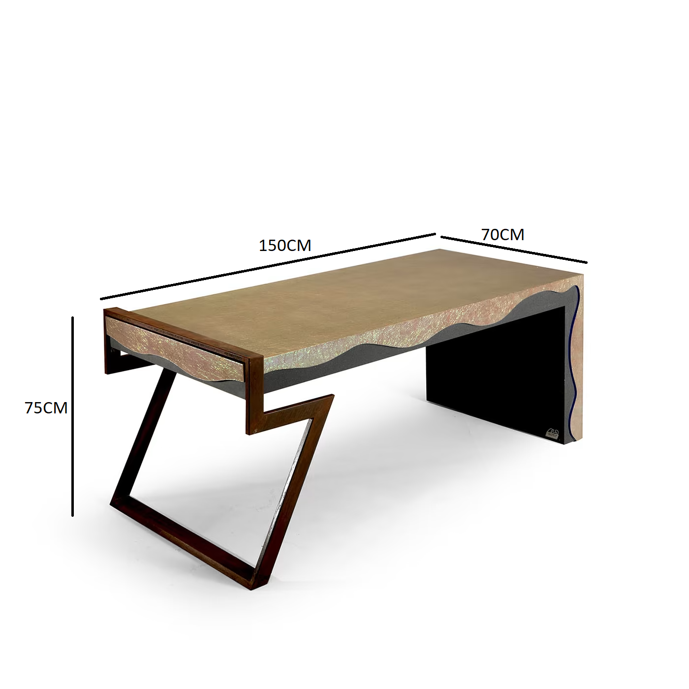 Medusa wave iridescent desk