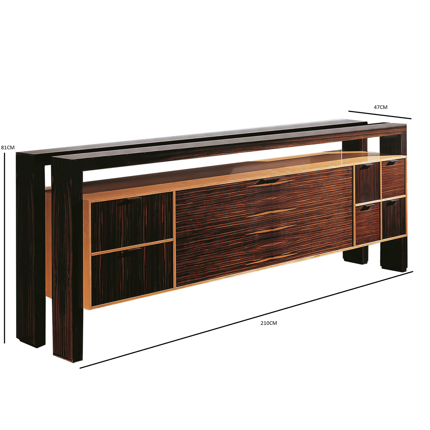 Cherry and ebony sideboard