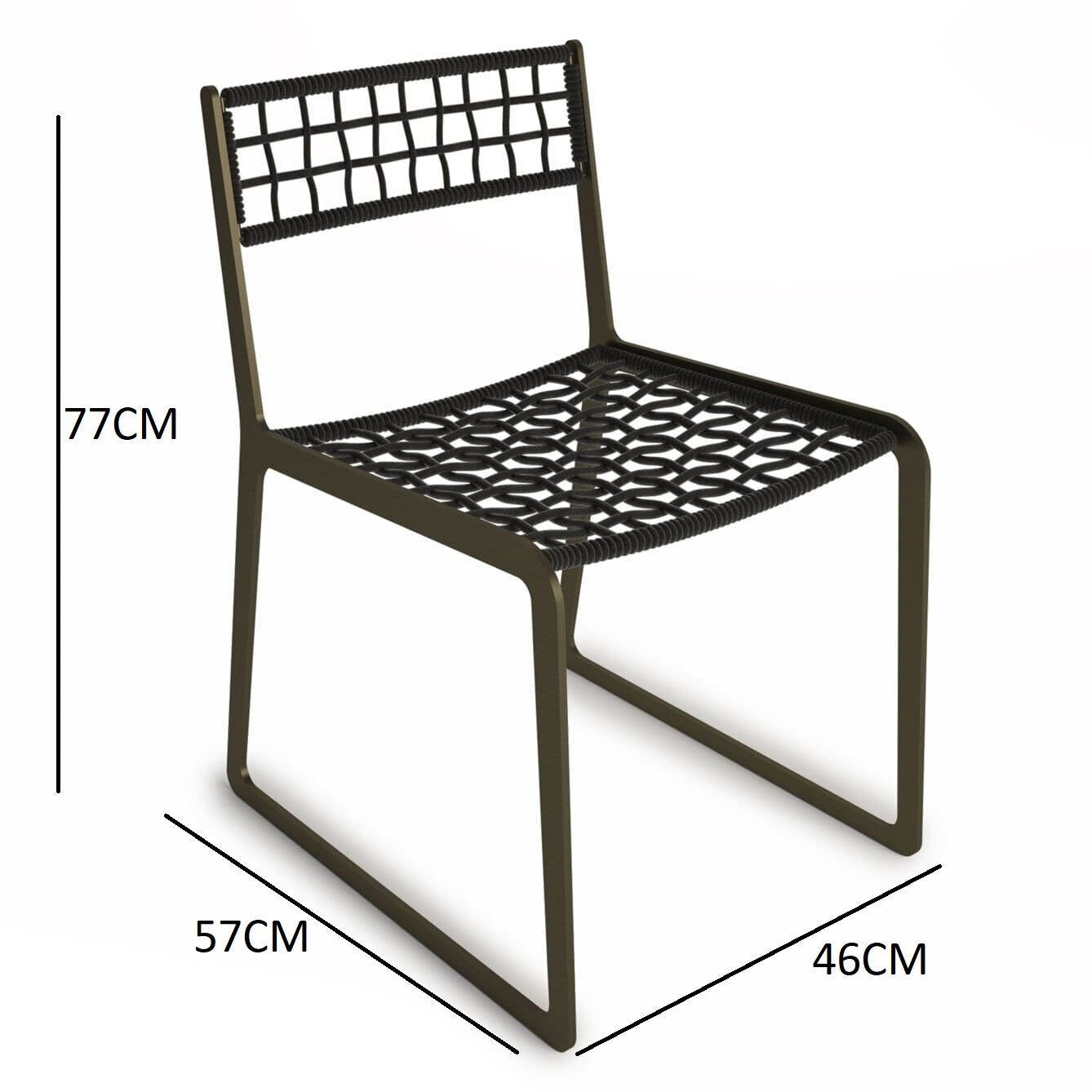 Atena Luxury Italian Outdoor Side Chair