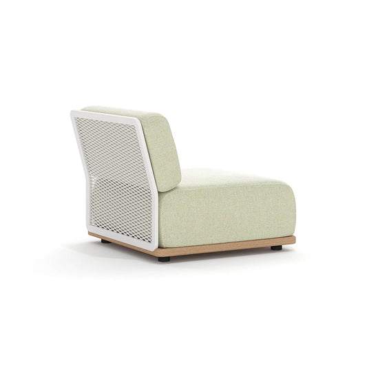 Outdoor single sofas with green fabric