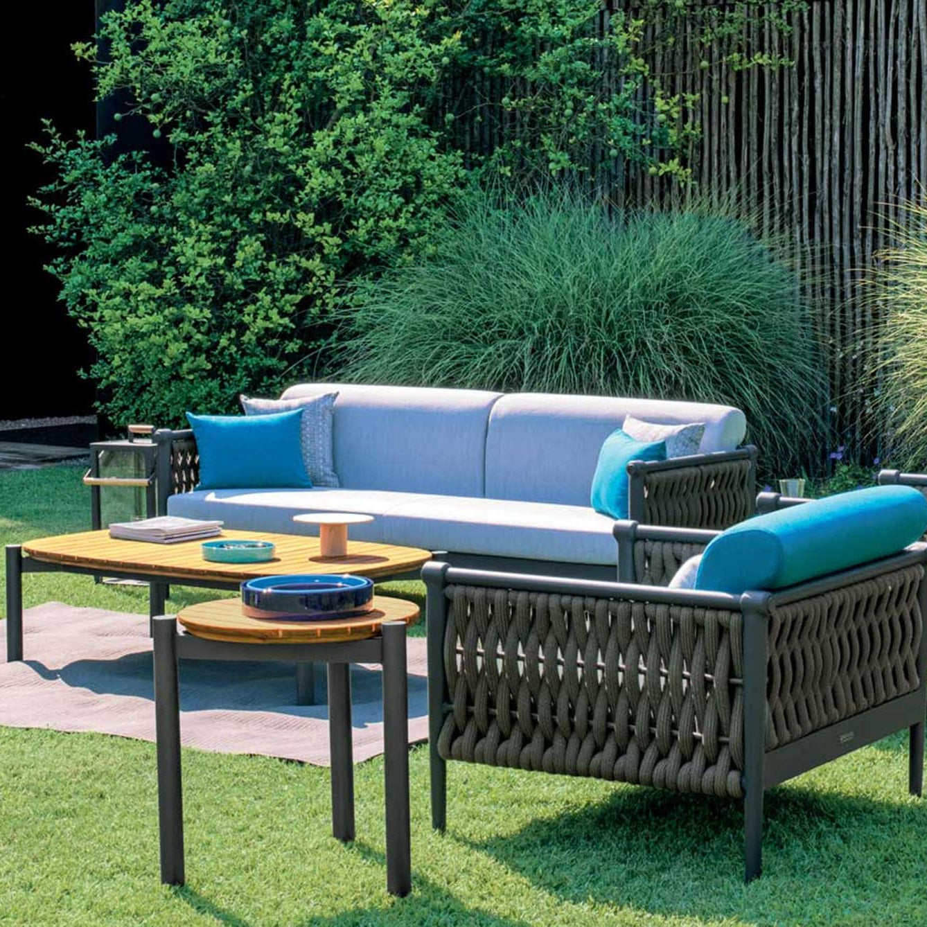 Outdoor sofa with a distinctive design