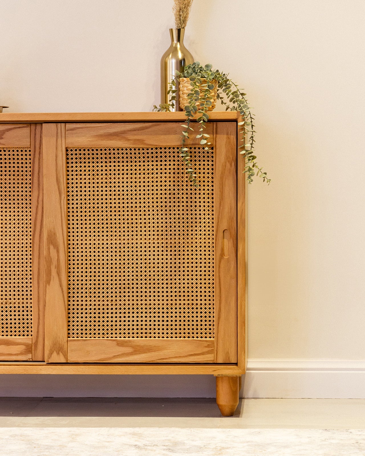 Rattan Sliding Shoe Storage