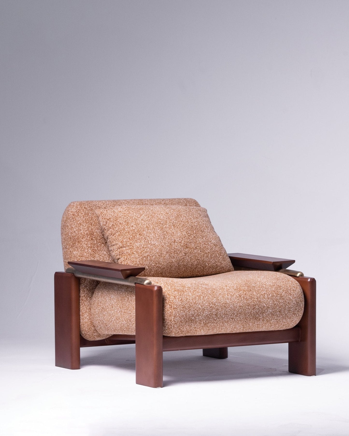 Rust Mid-Century Lounge Chair