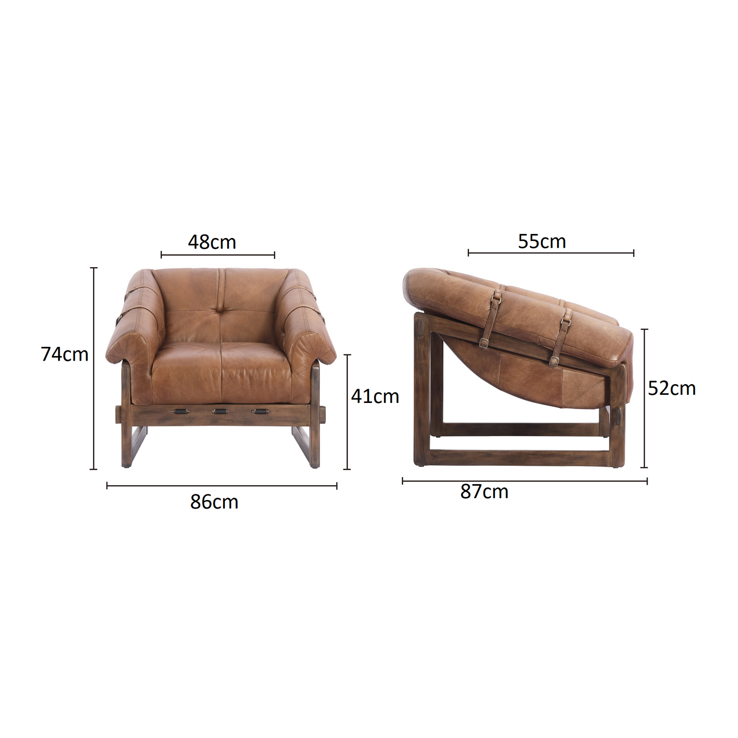 Luxury leather recliner chair
