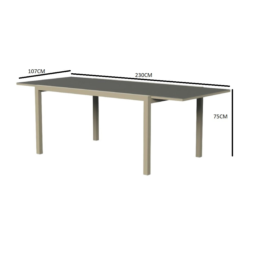Touch Outdoor Dining Tables in Metallic Grey