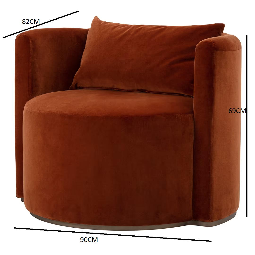 Virna red armchair