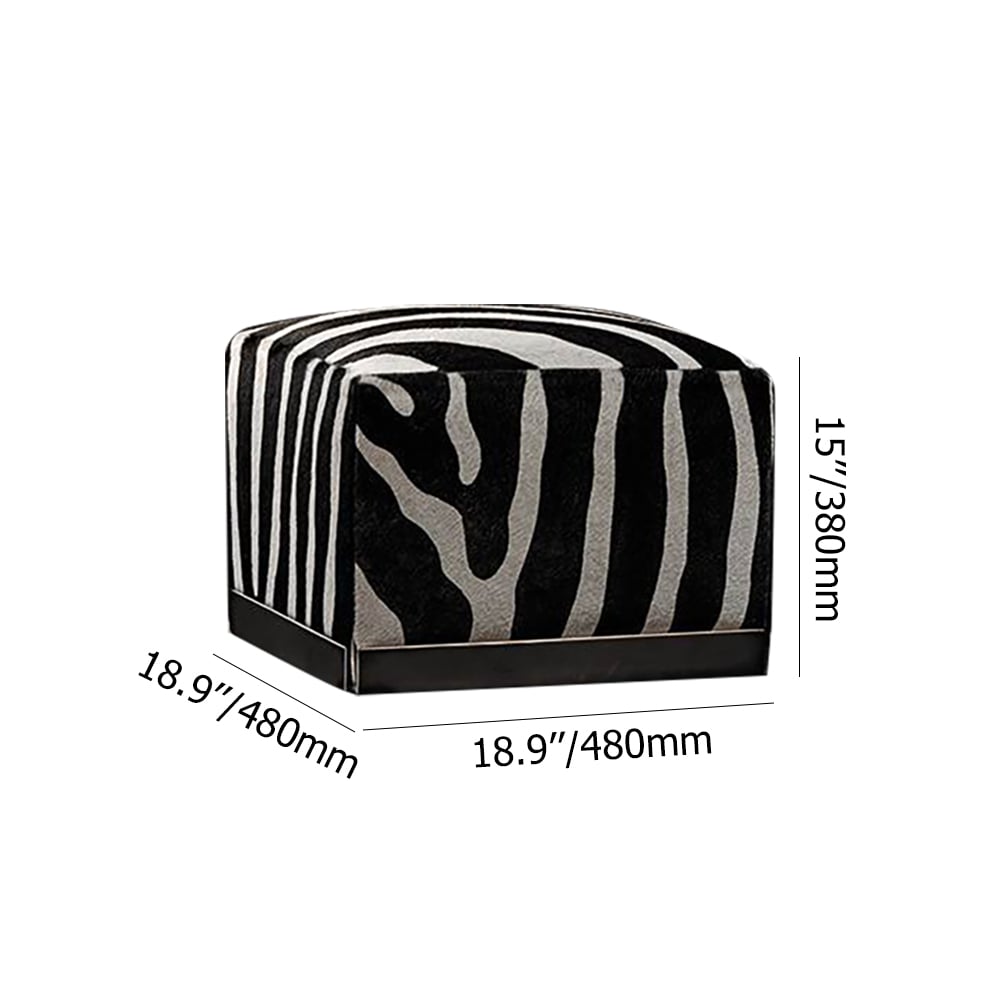 Zebra Luxe Pouf