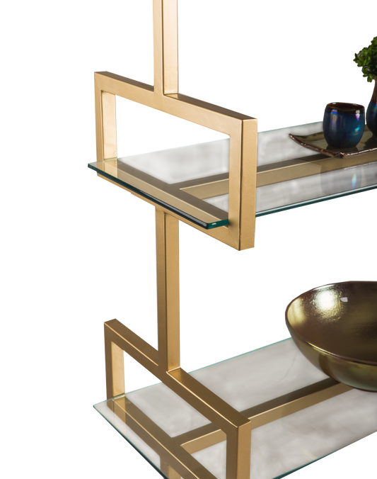 Gold Metal Shelves