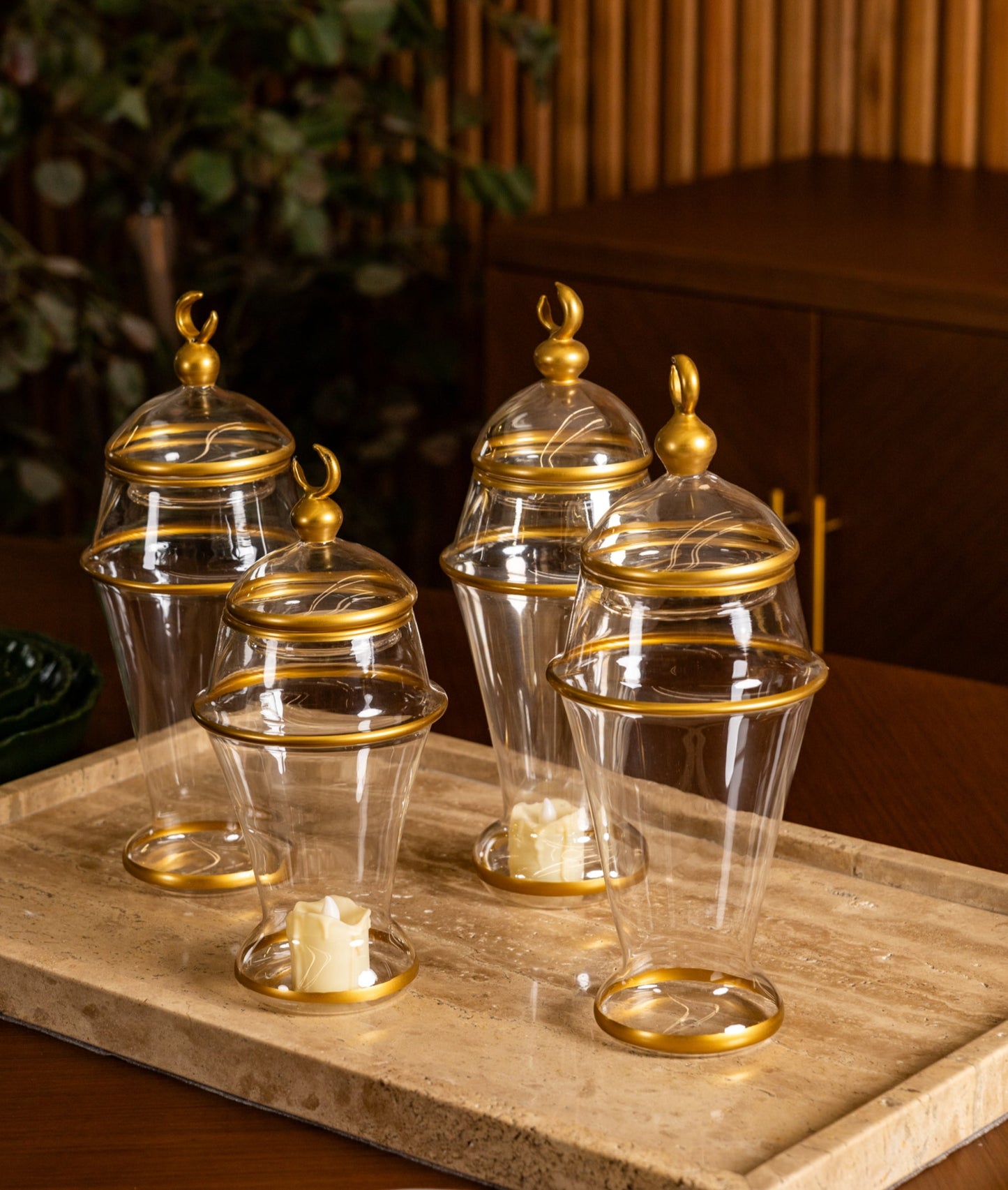 Glass Lantern Set of 2