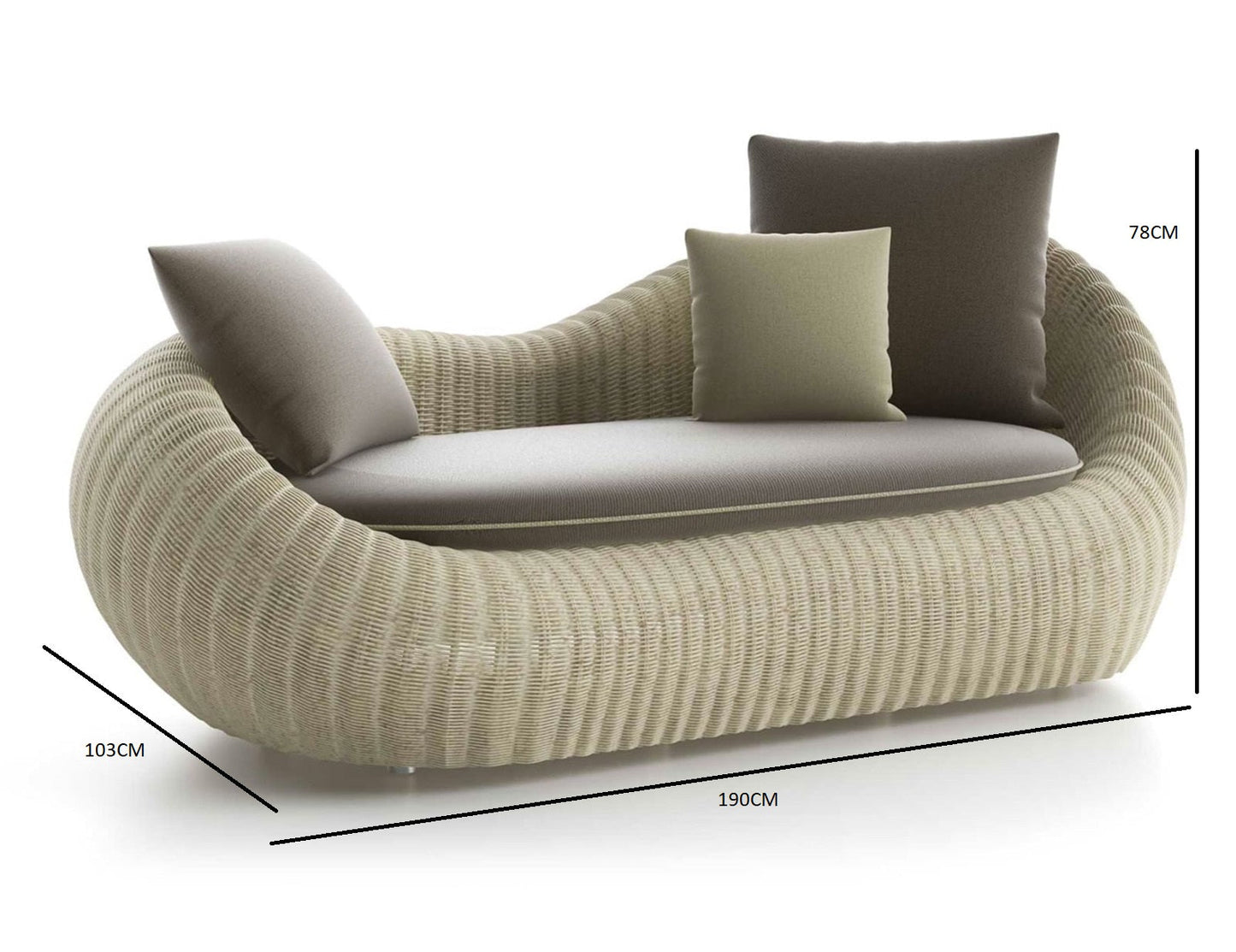 Twiga Divano outdoor sofas in beige