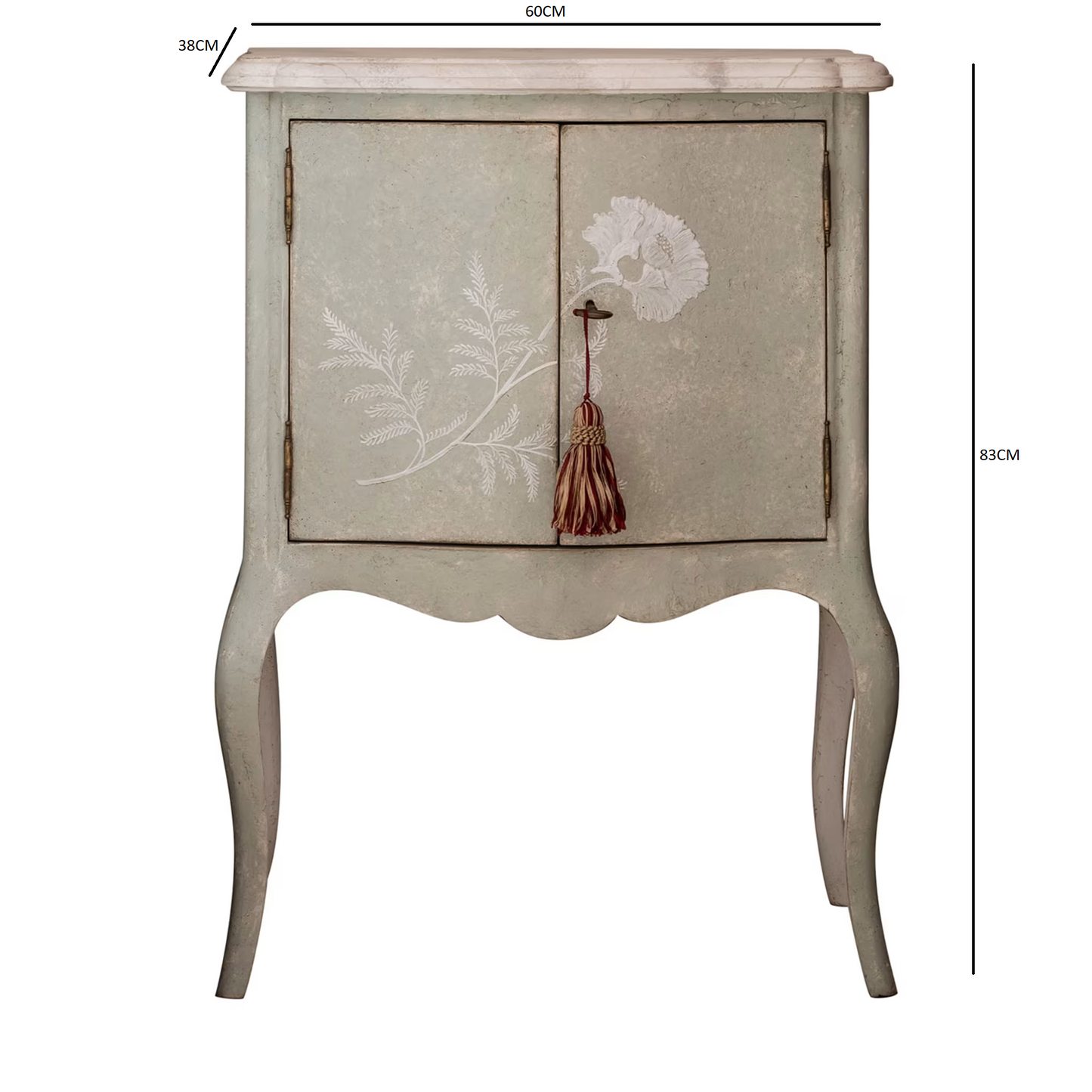 Tiepolo nightstand with internal drawers