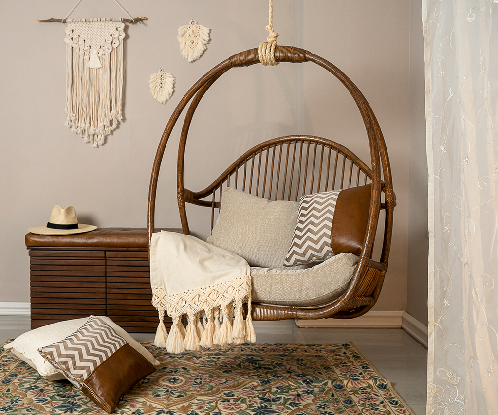 LEATHER CANVAS CUSHION