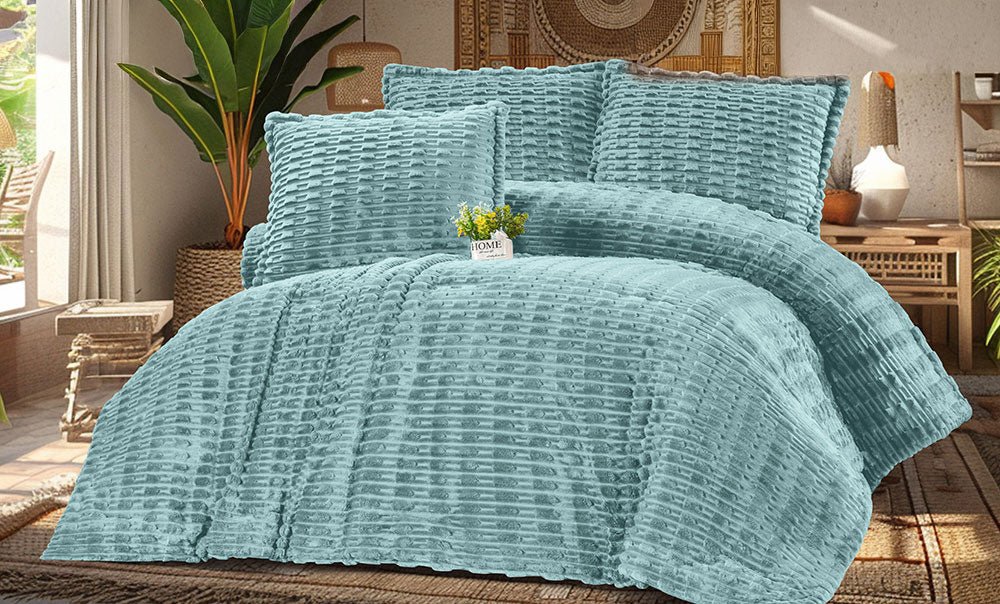 Modern double fur quilt, 3 pieces