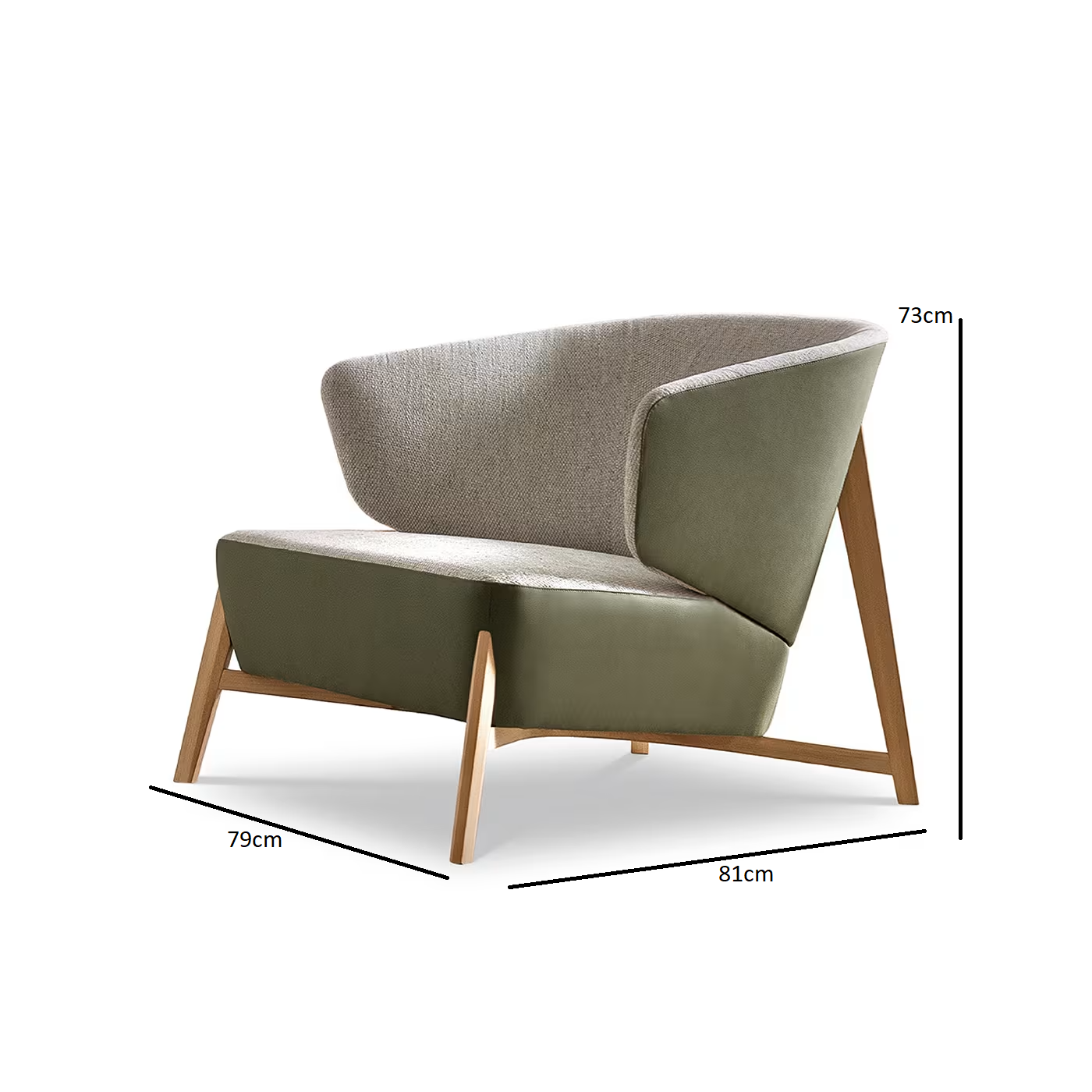 Arsenale green and gray armchair