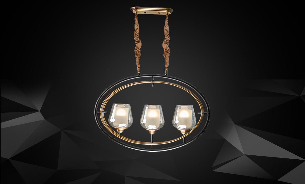 Chandelier LM-19136A-3P-PBK+CAB