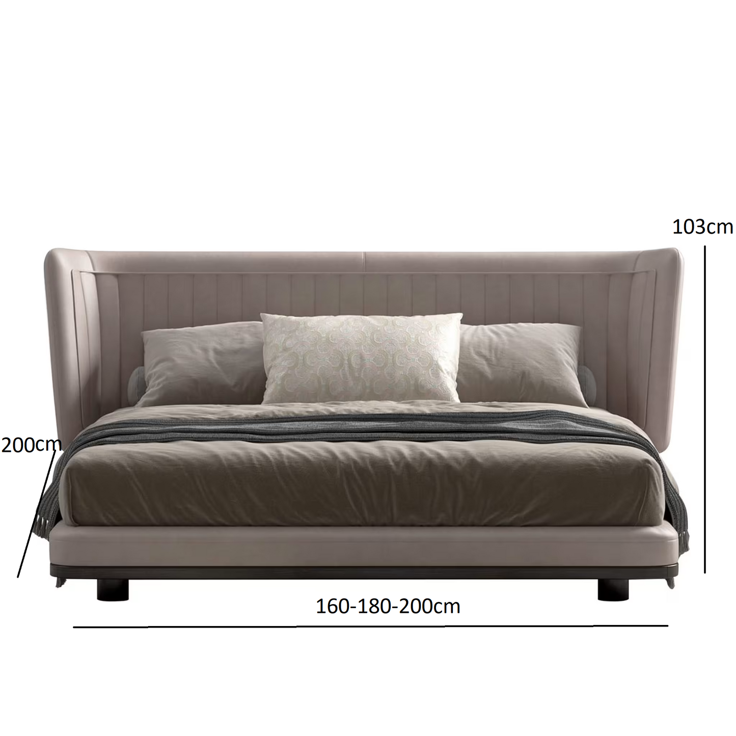 All in leather bed