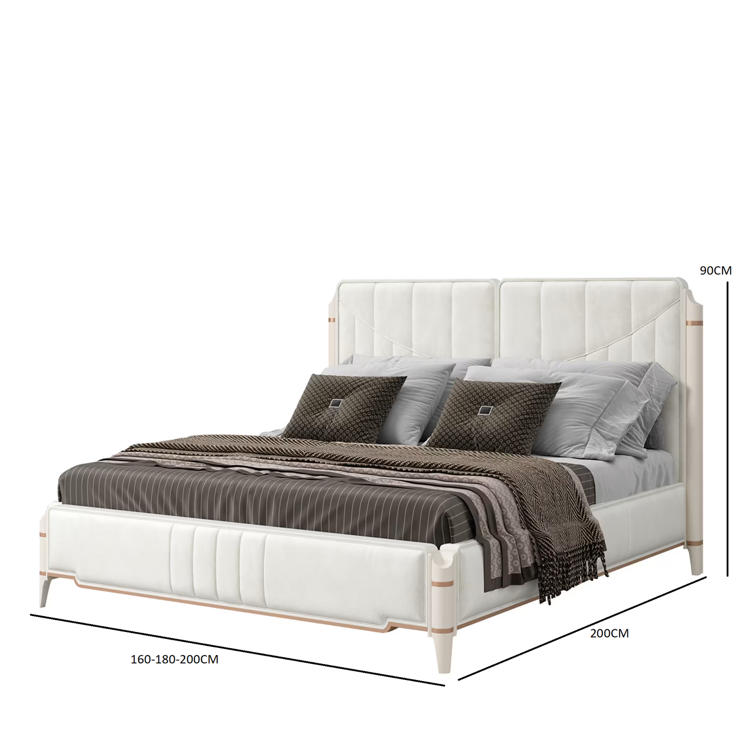 James beige double bed