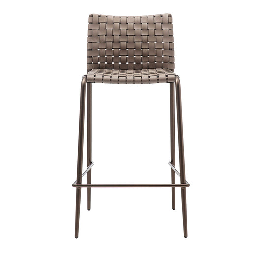 Gazzella brown woven bar stool