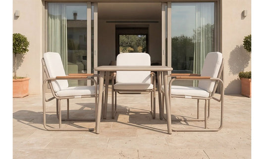 Class aluminum dining table
