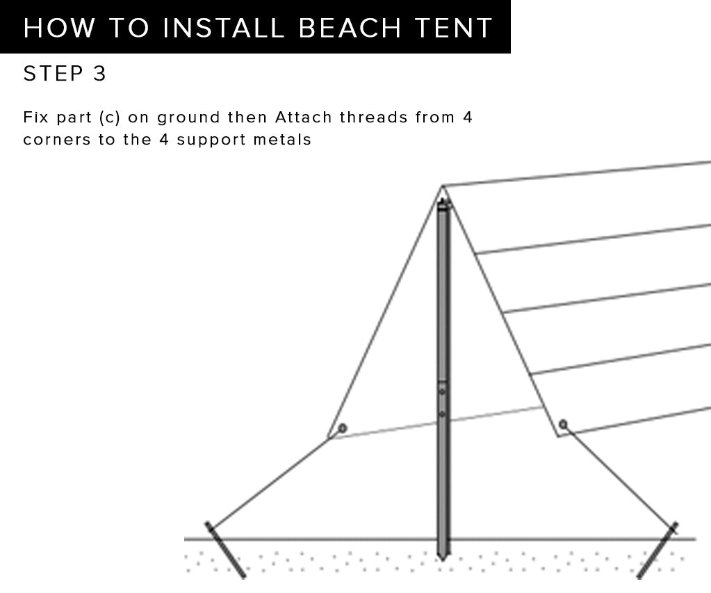 Vintage Yellow Beach Tent