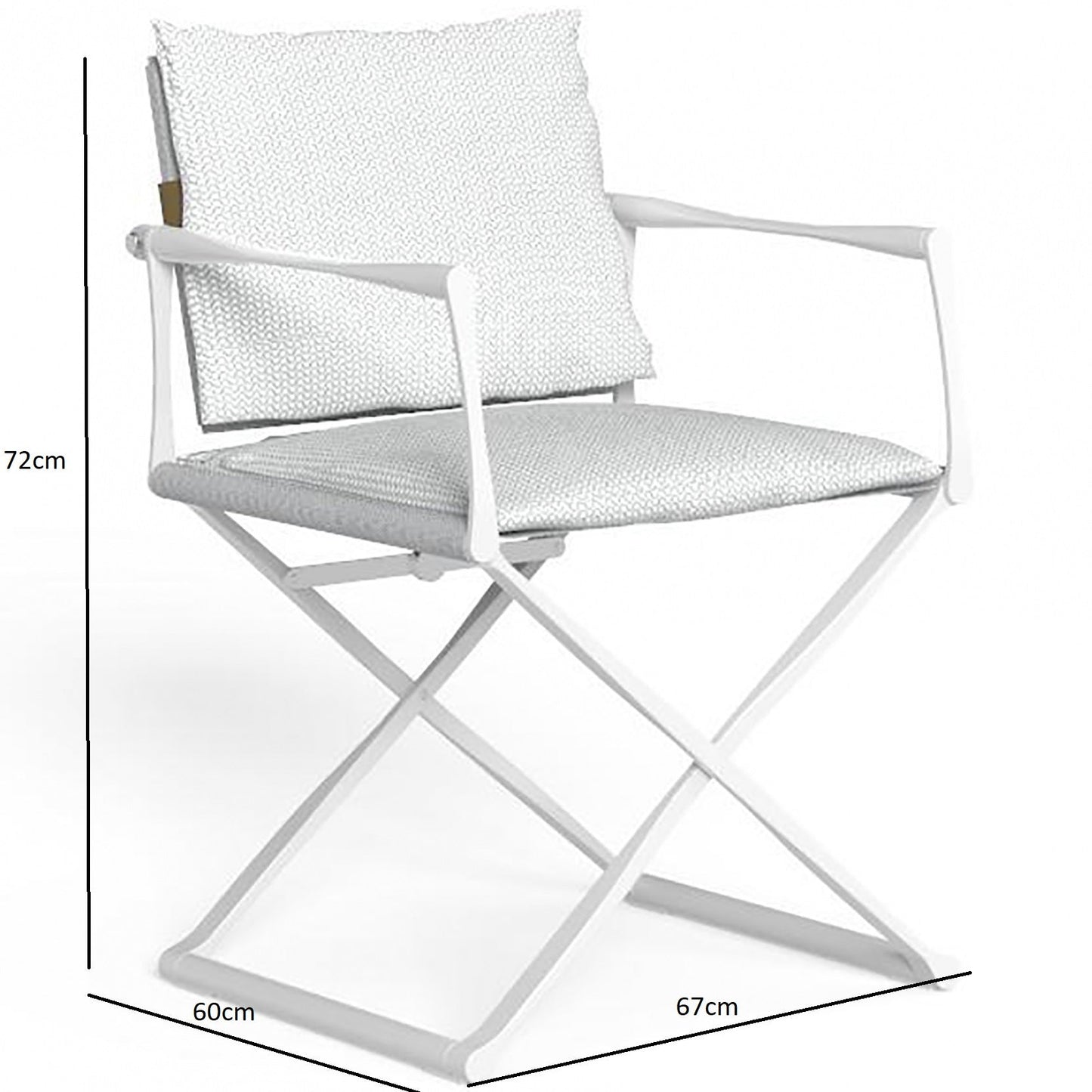 Riviera Outdoor Chairs in White Metallic