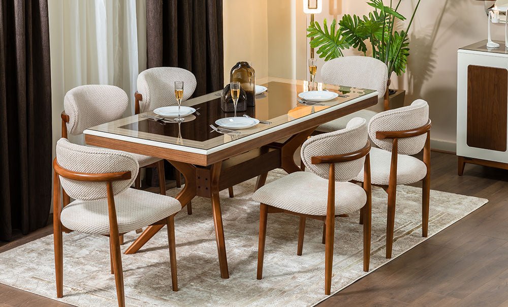 Fox dining table with 6 chairs