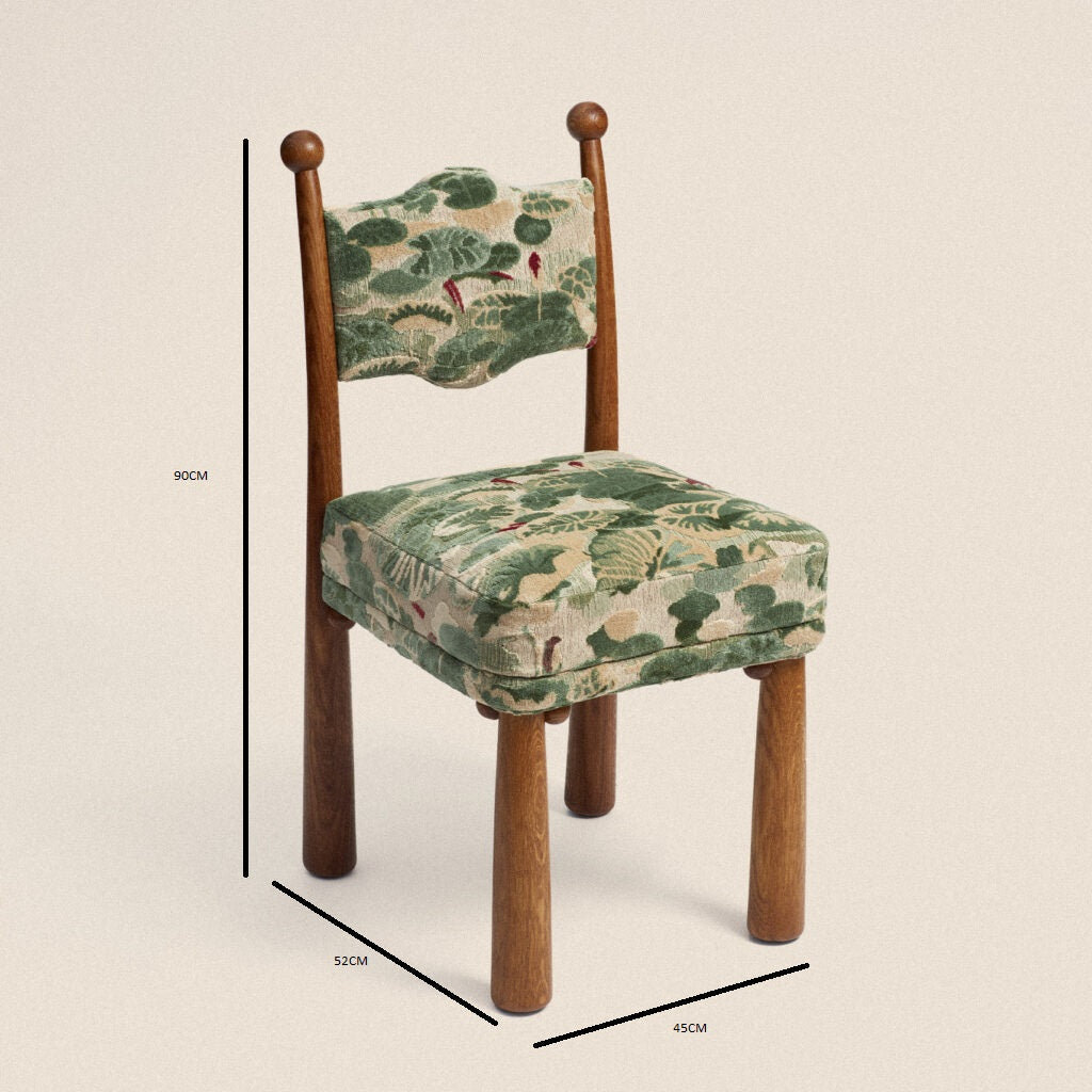 A chair with a distinctive design