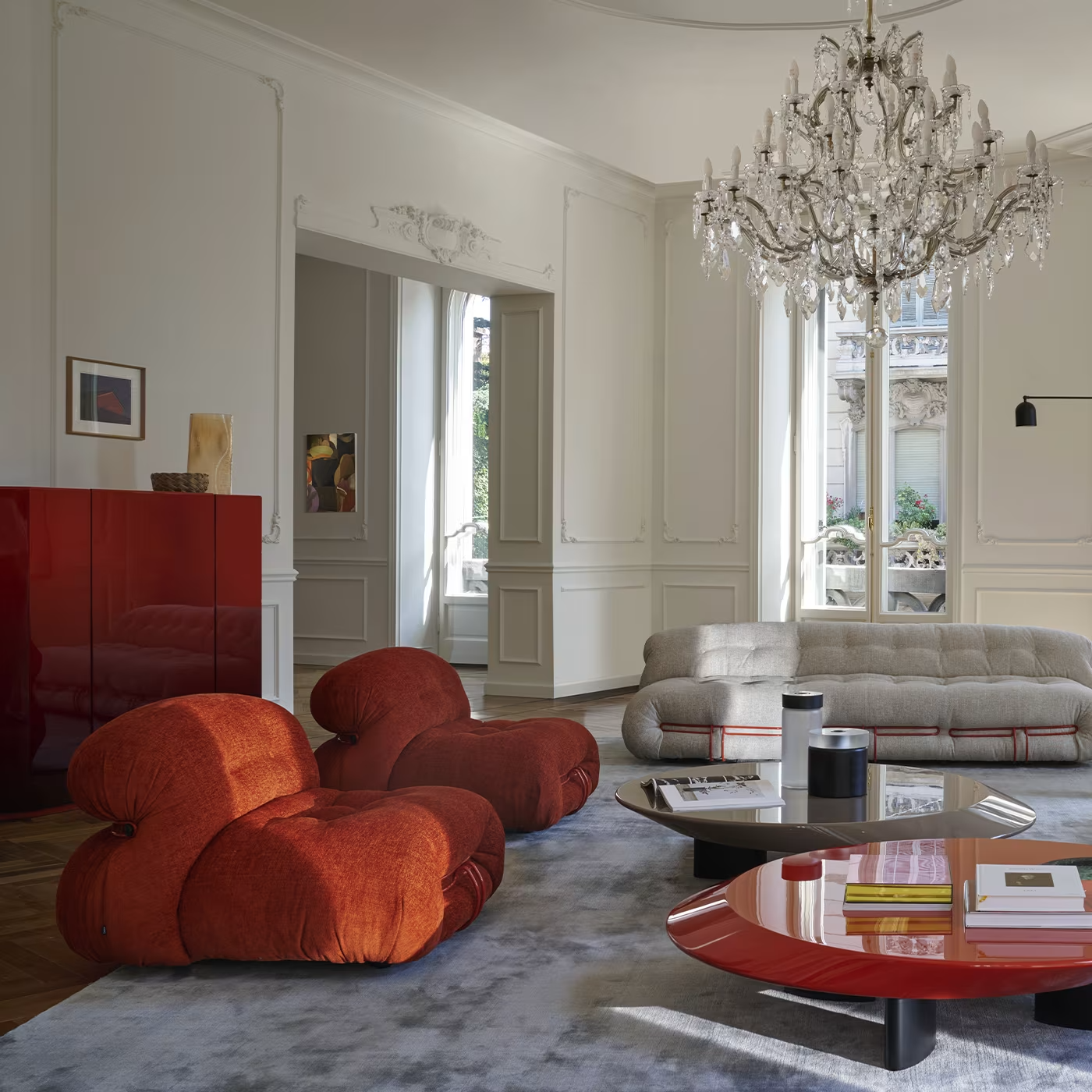 Soriana orange armchair