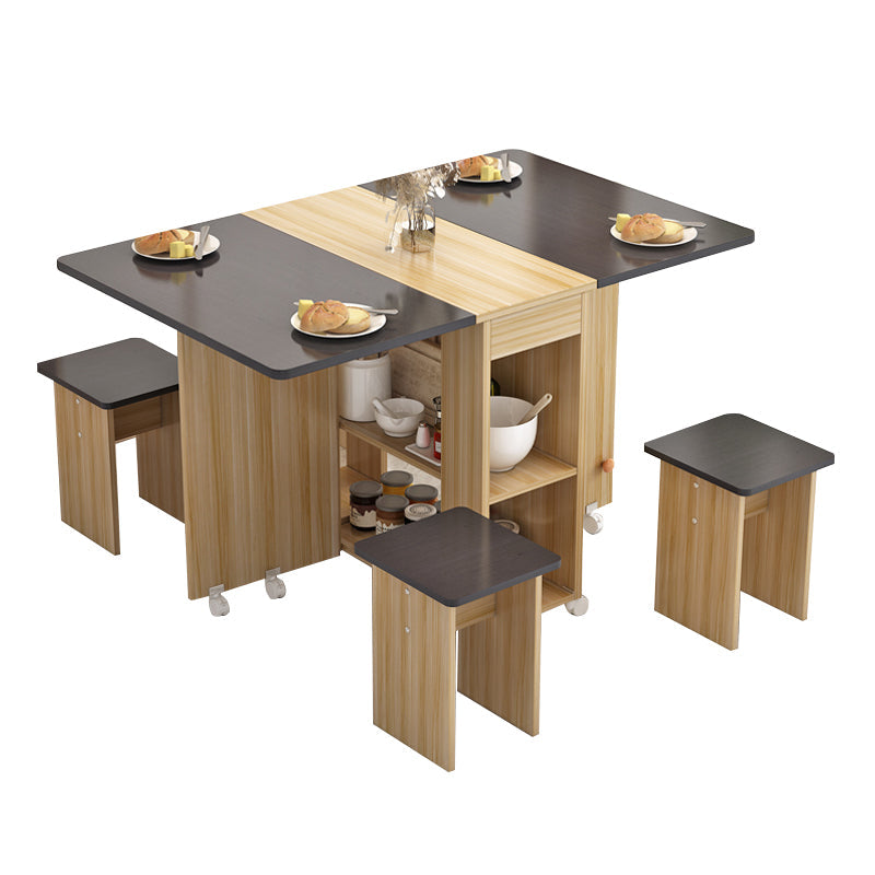 Wooden folding dining table