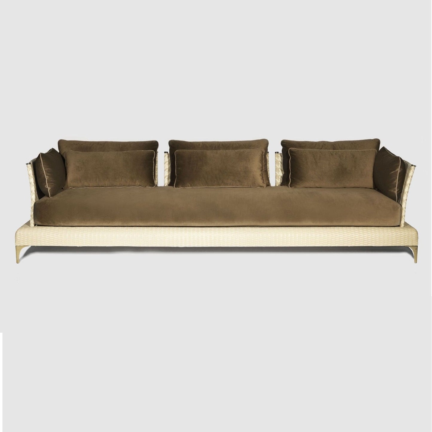 Palm Beach Brown Leather Outdoor Sofas