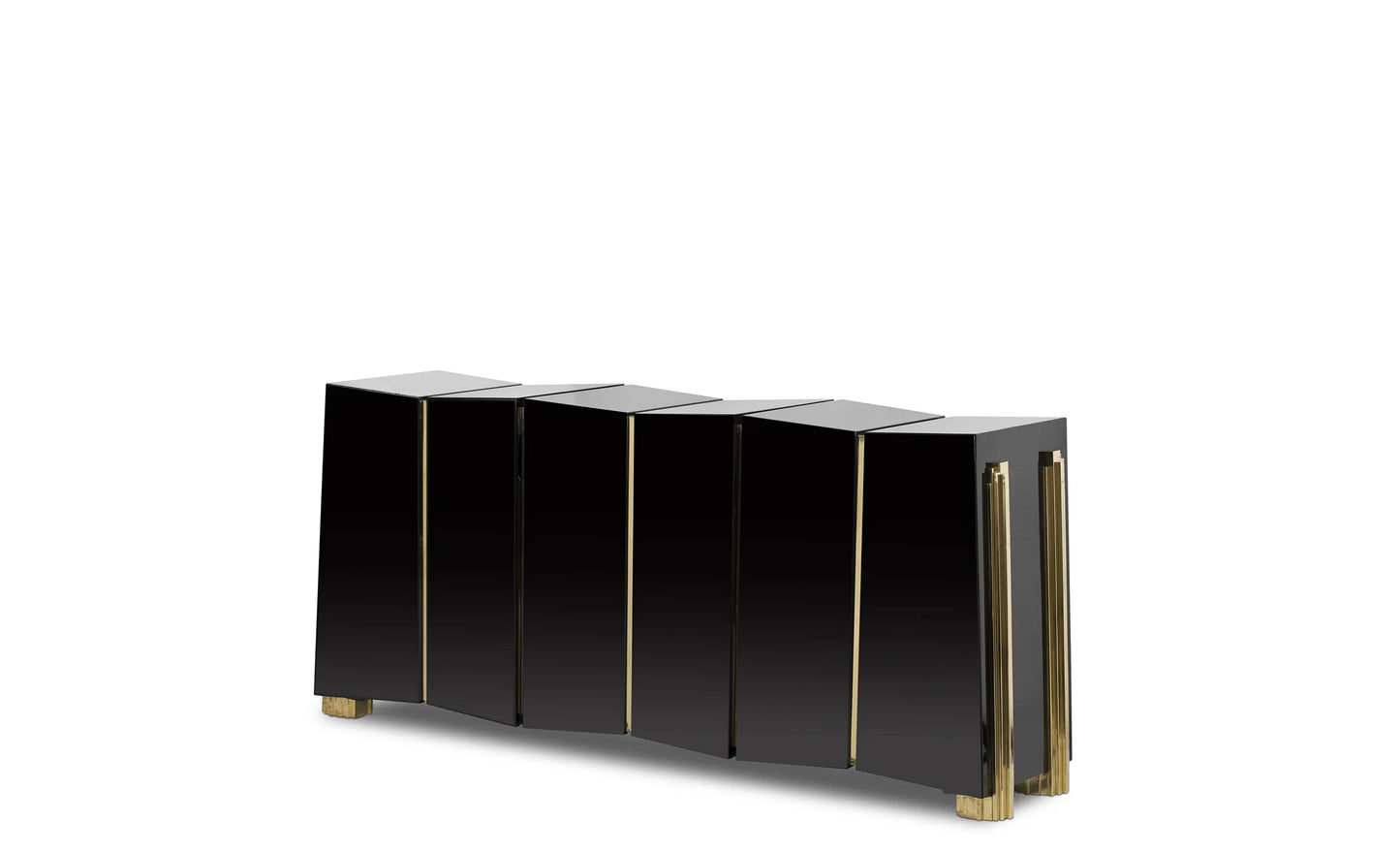 zig-zag black and gold cabinet