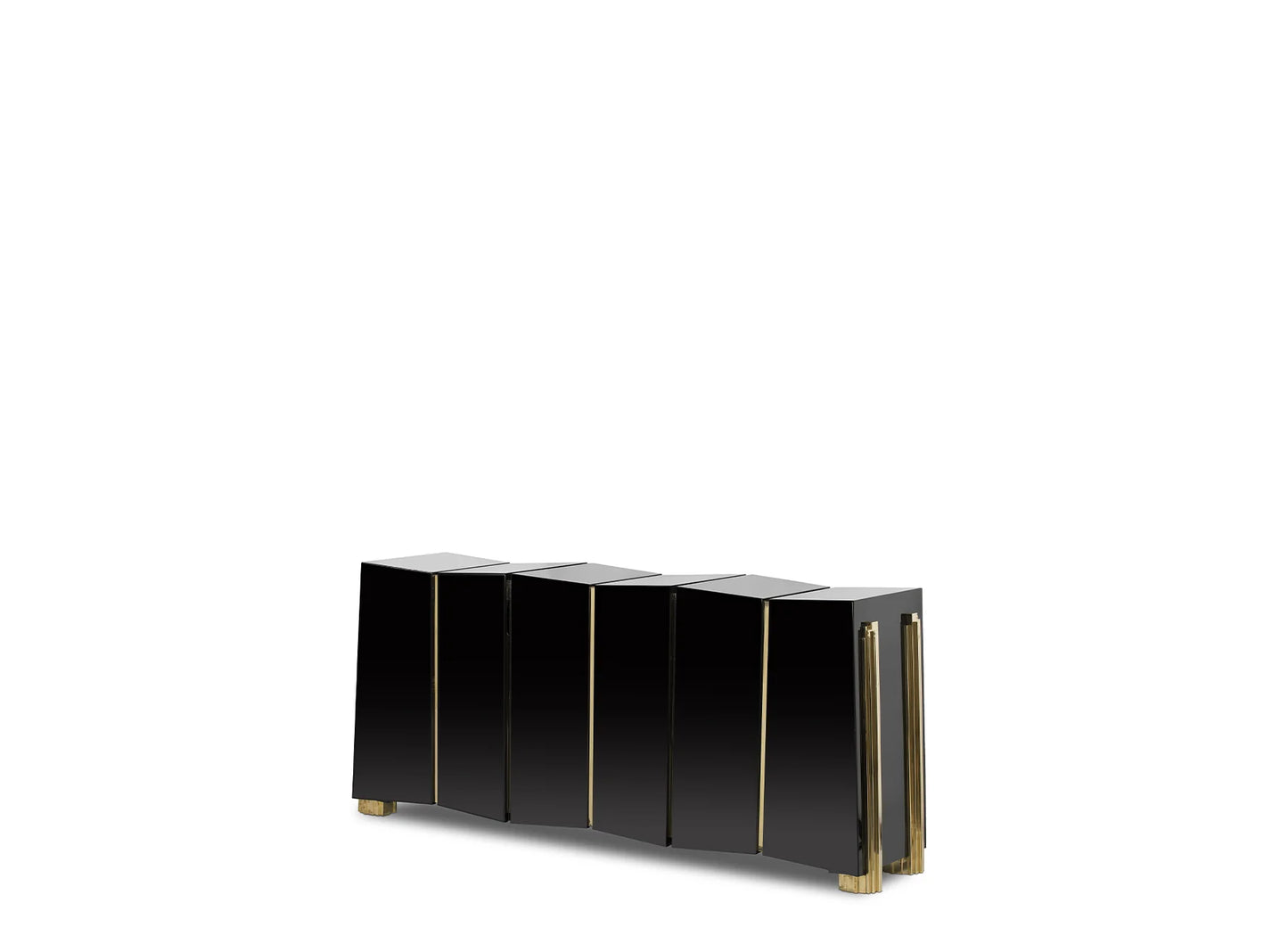 zig-zag black and gold cabinet